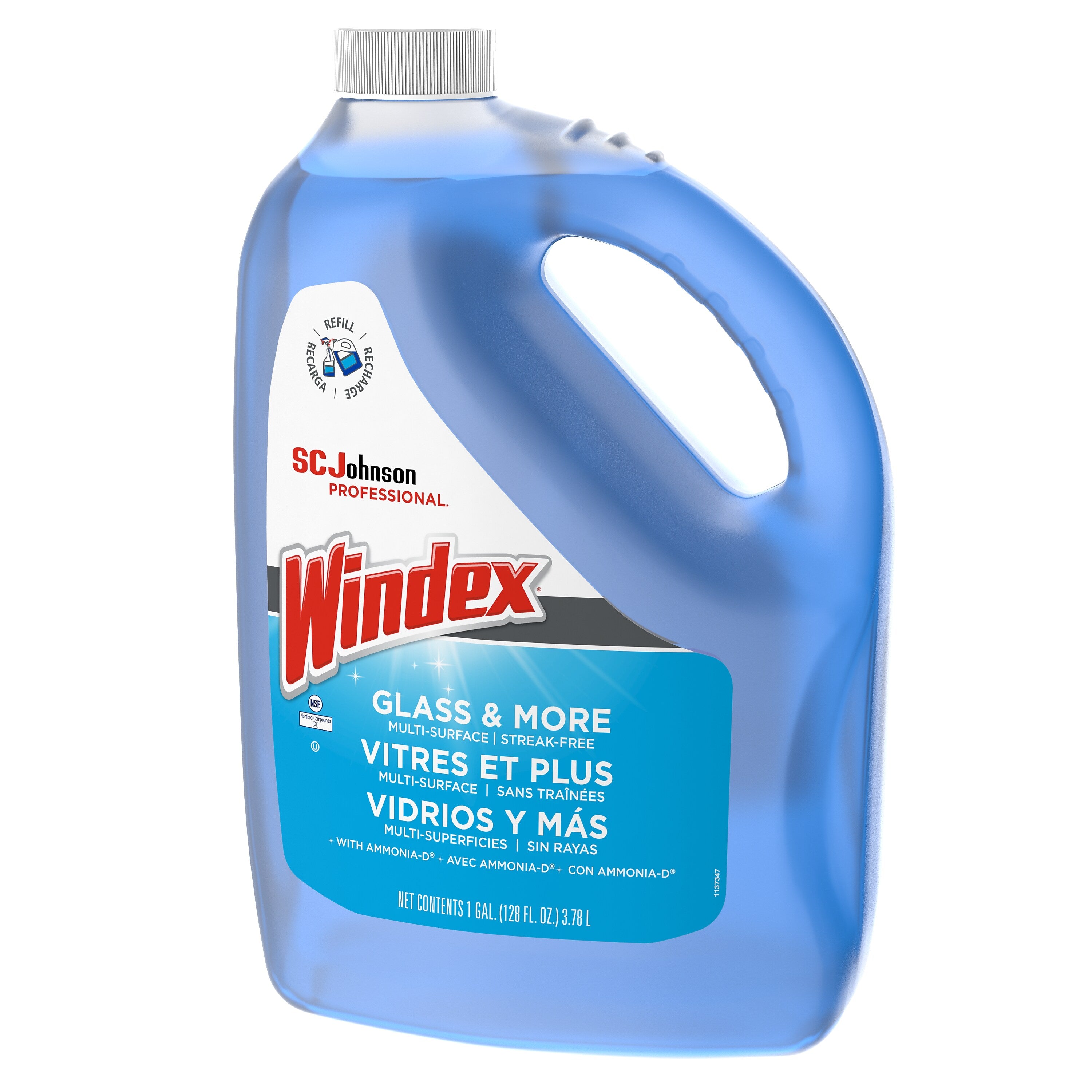 Windex Glass Cleaner with Ammonia-D, Floral, 128 oz.