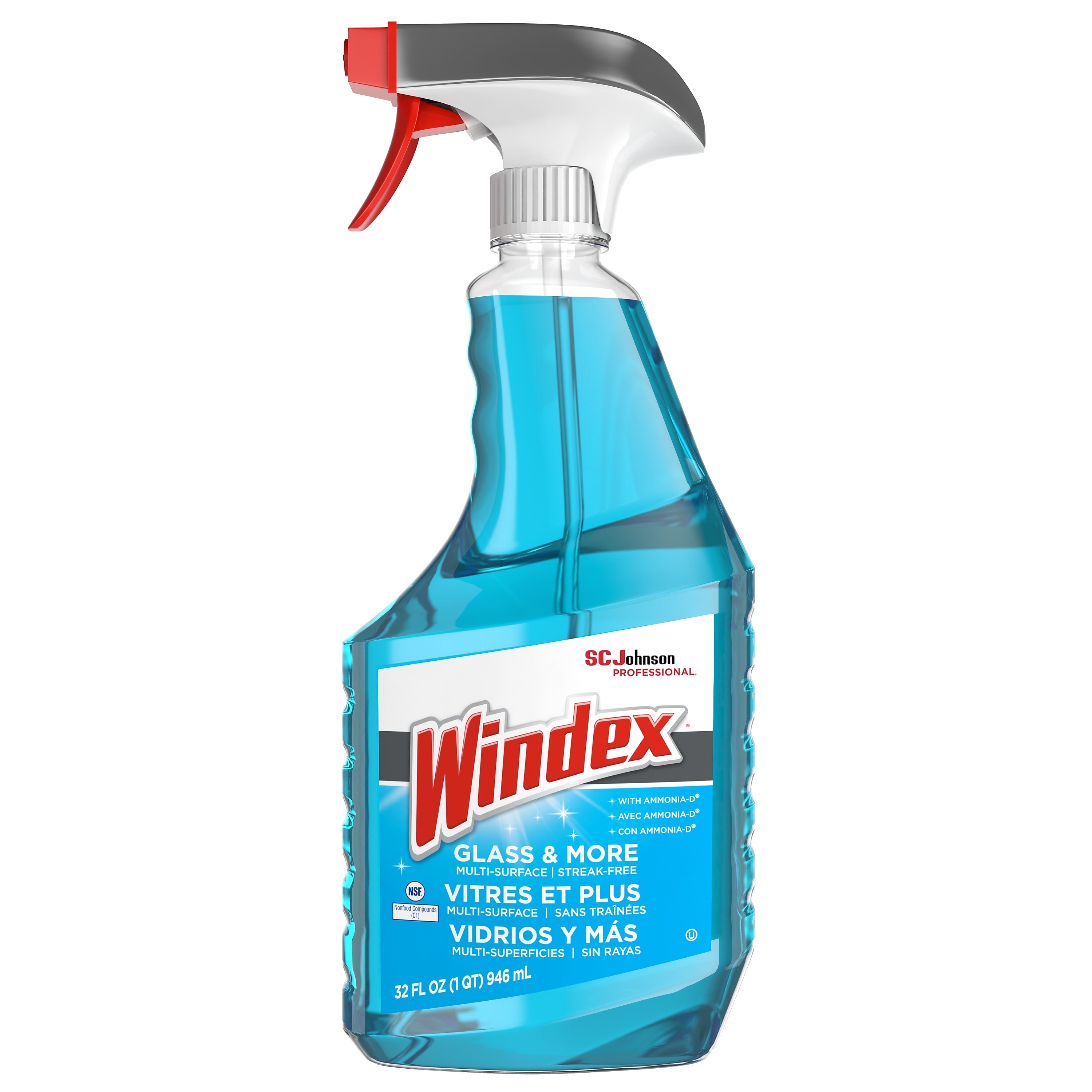 Windex Glass Cleaner with Ammonia-D Trigger Spray, 32 fl Oz., 8/Carton
