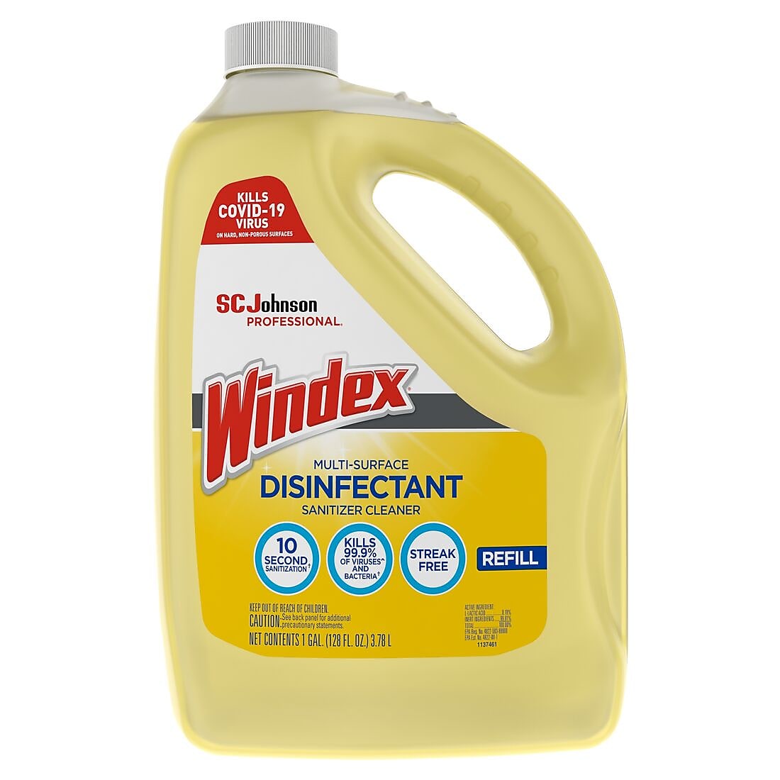 Windex Multi-Surface Disinfectant Sanitizer Cleaner, Citrus, 128 oz.