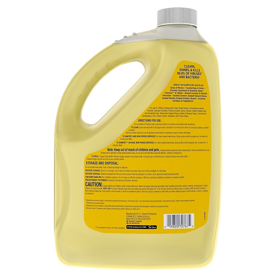 Windex Multi-Surface Disinfectant Sanitizer Cleaner, Citrus, 128 oz.
