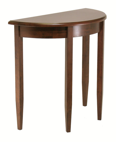 Winsome Concord 31.97" x 30" x 15.9" Wood Half Moon Accent Table, Brown