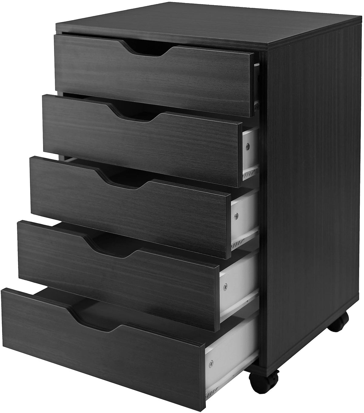 Winsome Halifax 5-Drawer Storage Cabinet, Black