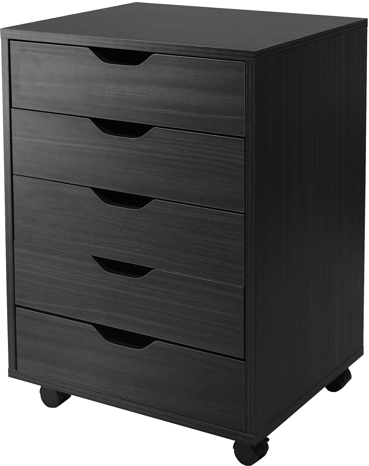 Winsome Halifax 5-Drawer Storage Cabinet, Black