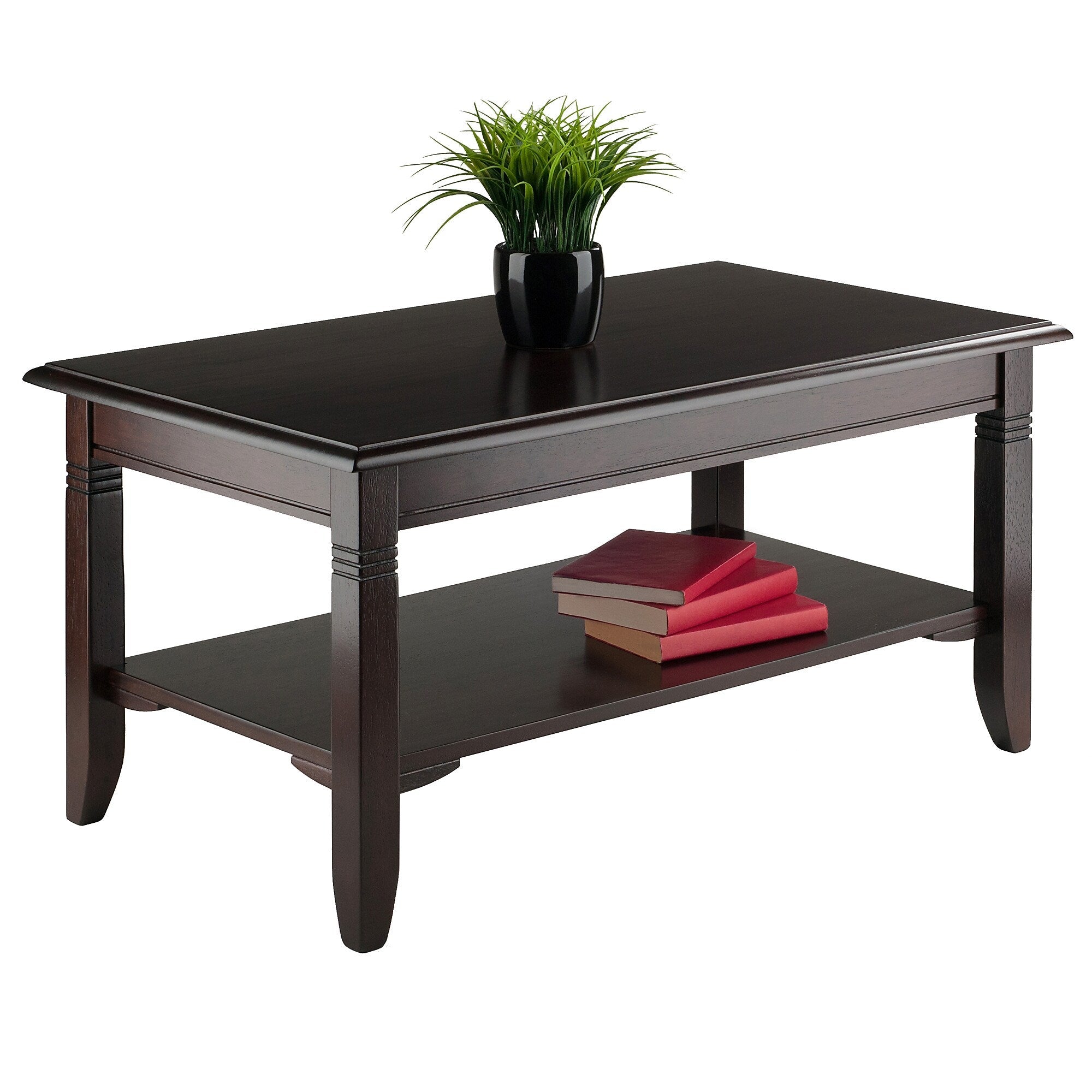 Winsome Nolan 18.03" x 37" x 21.02" Composite Wood Coffee Table, Cappuccino