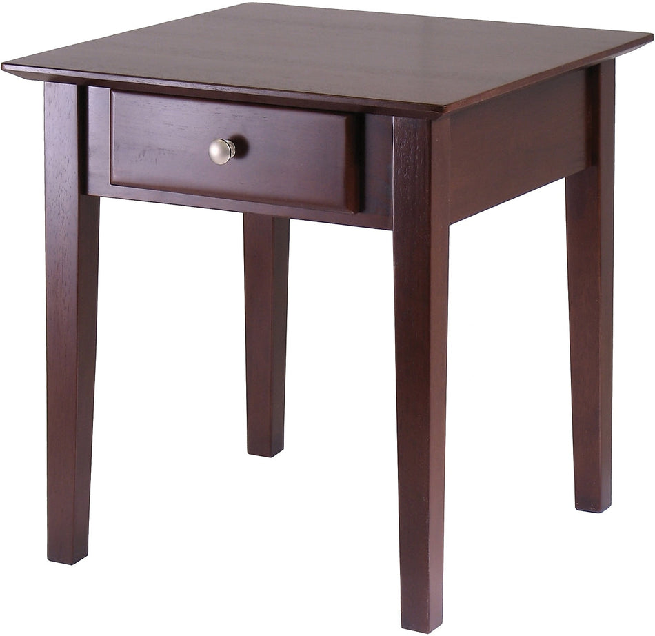 Winsome Rochester 20" x 20" x 20" Wood Shaker End Table, Brown