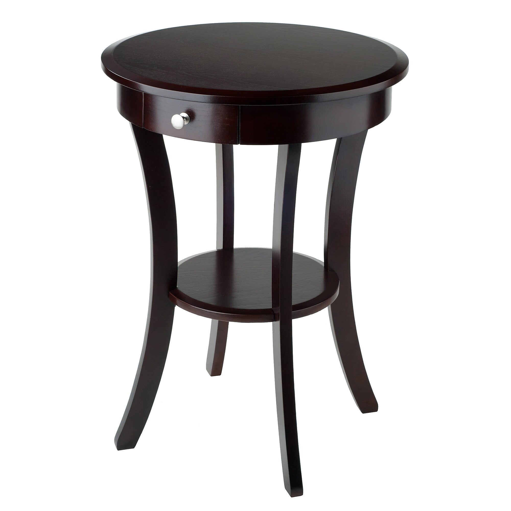 Winsome Sasha 27" x 20" x 20" Composite Wood Accent Table, Cappuccino