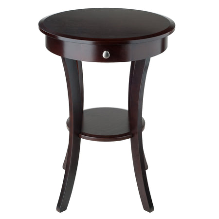 Winsome Sasha 27" x 20" x 20" Composite Wood Accent Table, Cappuccino