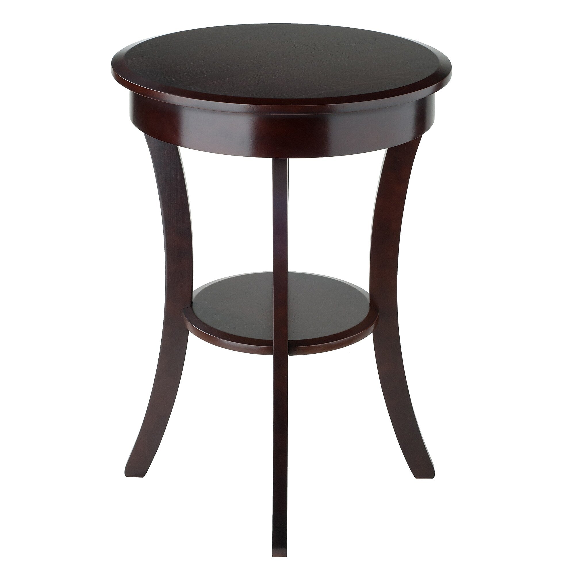 Winsome Sasha 27" x 20" x 20" Composite Wood Accent Table, Cappuccino