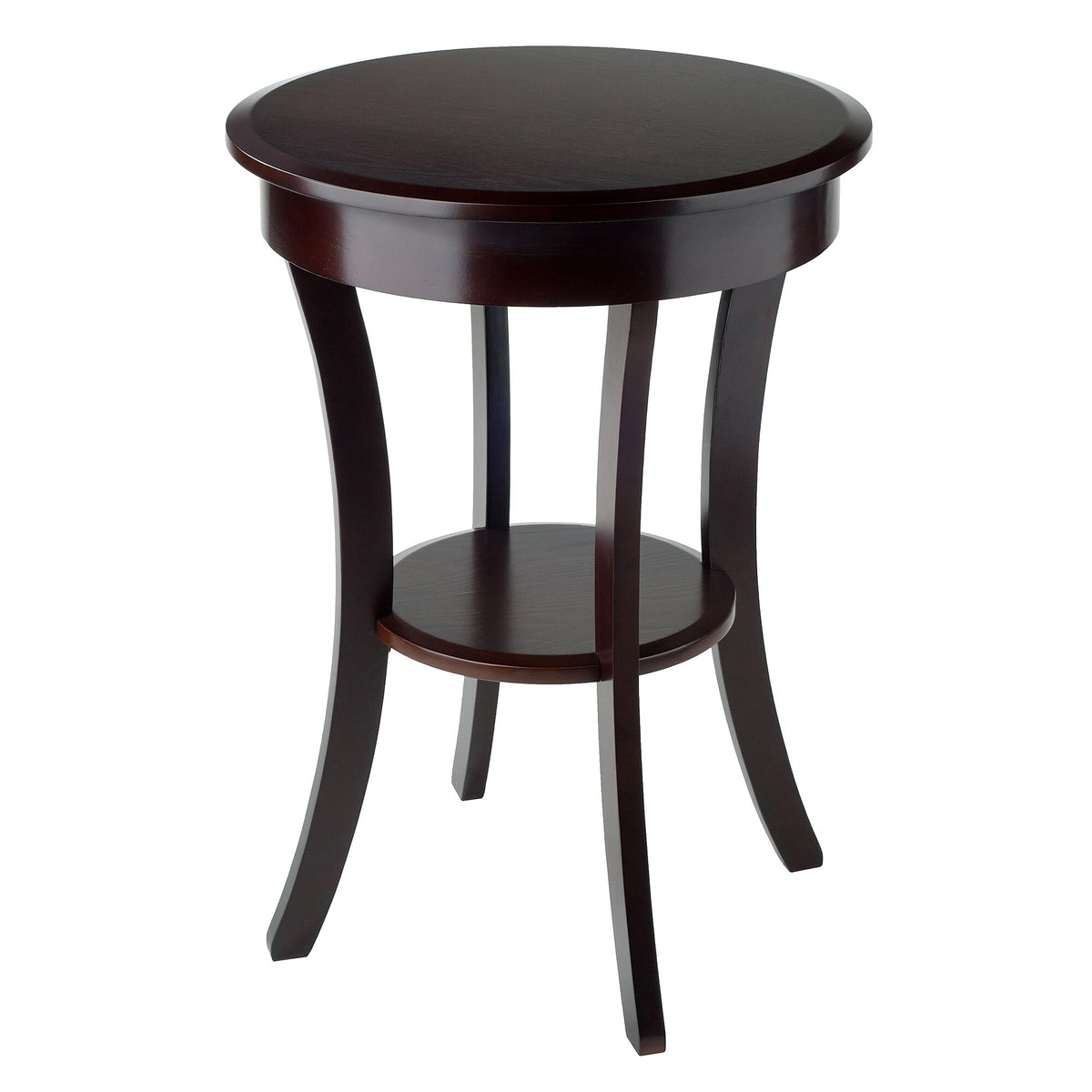 Winsome Sasha 27" x 20" x 20" Composite Wood Accent Table, Cappuccino