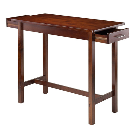 Winsome Wood Kitchen Island Table With 2-Drawers, Antique Walnut