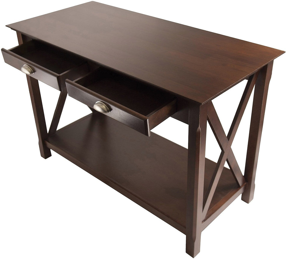 Winsome Xola 30" x 45" x 21" Composite Wood Console Table With 2 Drawers, Cappuccino