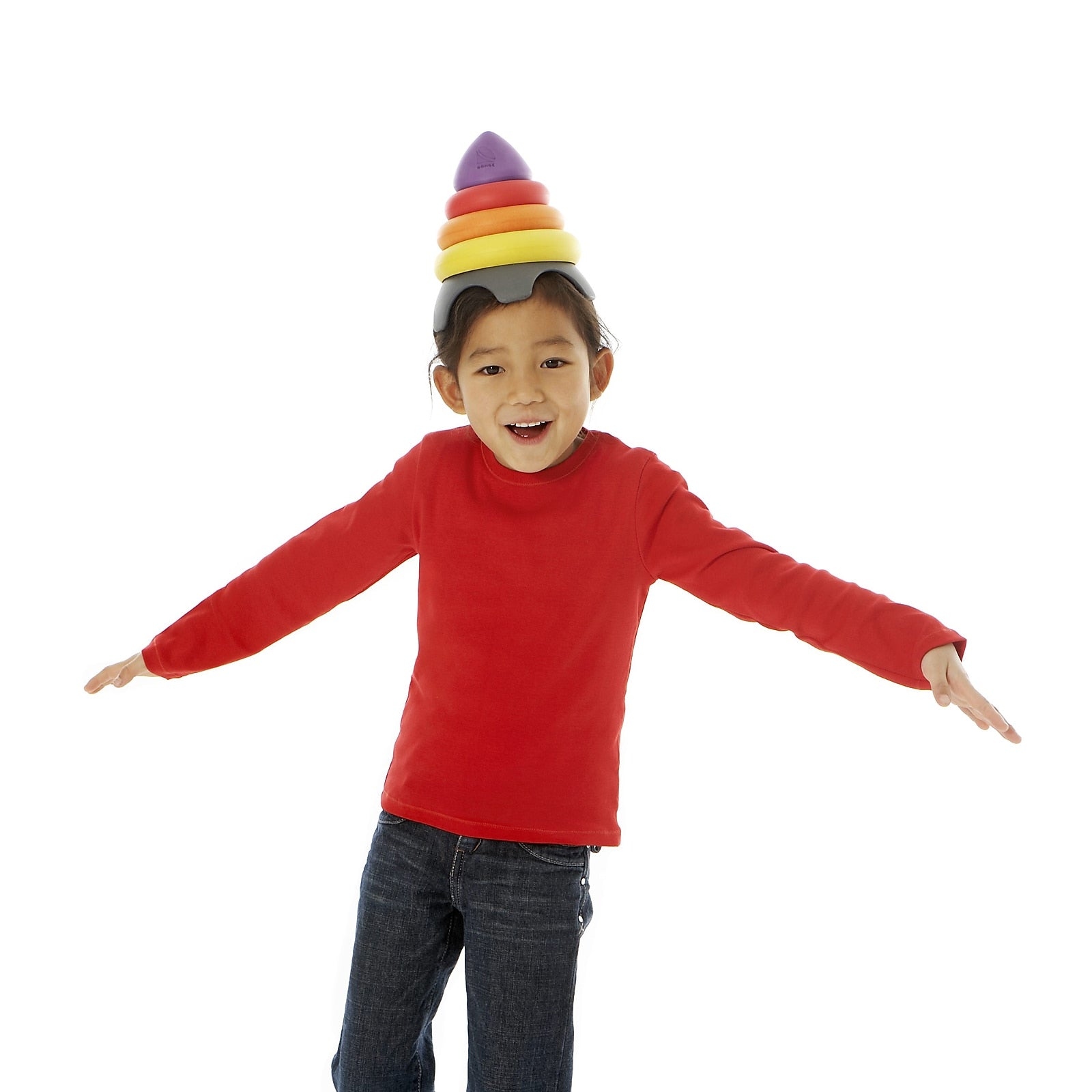 Winther GONGE Clown's Hat Plastic Balancing Toy, Multicolored, 5-Piece Set