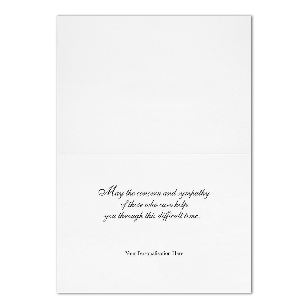 "With Sympathy" Card w/ Silver Lined White Envelope, 25/BX