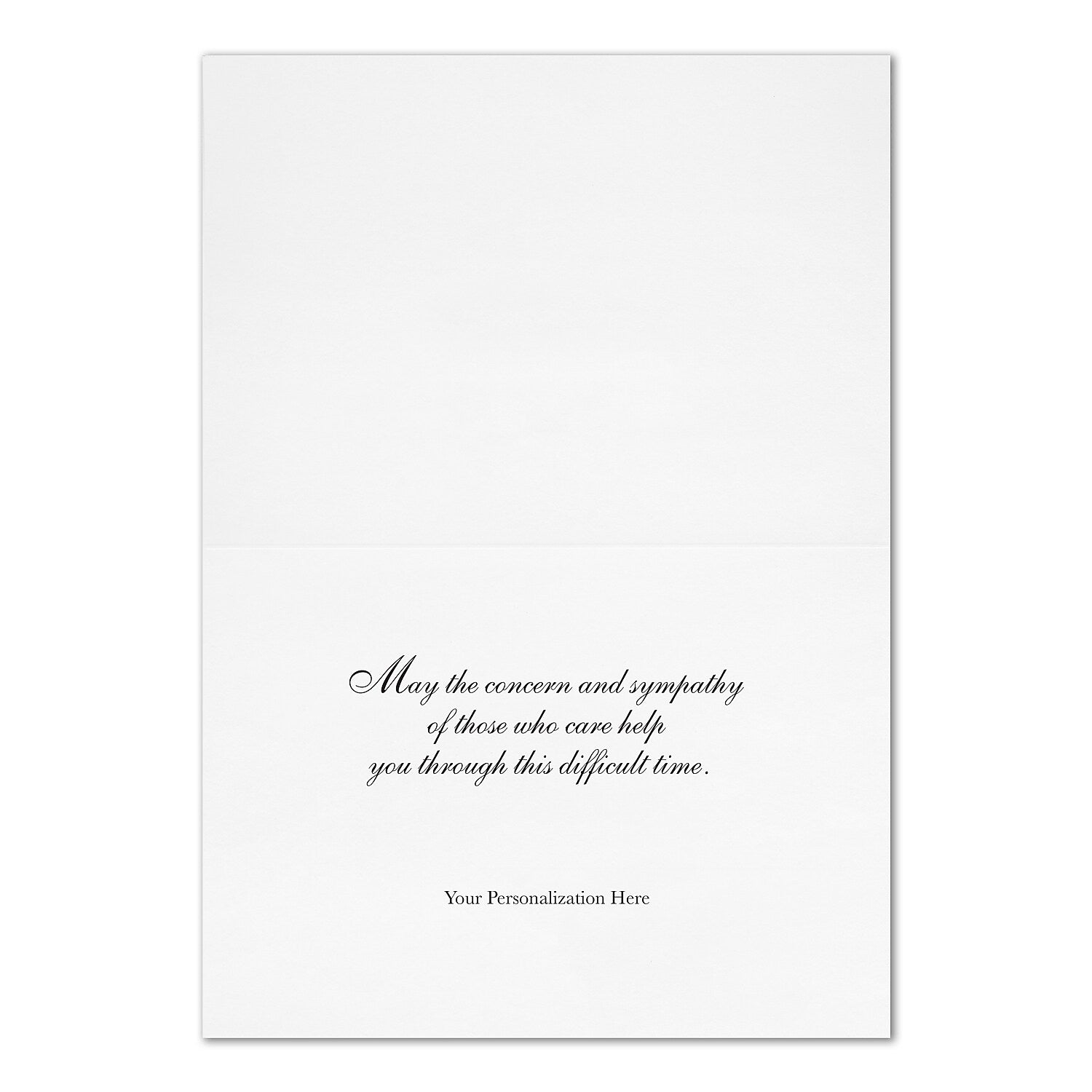 "With Sympathy" Card w/ Silver Lined White Envelope, 25/BX