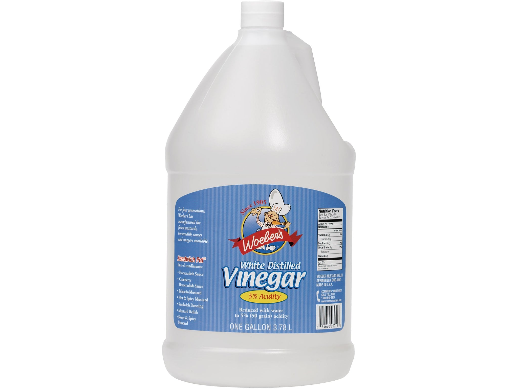 Woeber's White Distilled Vinegar, 1 Gal., Each