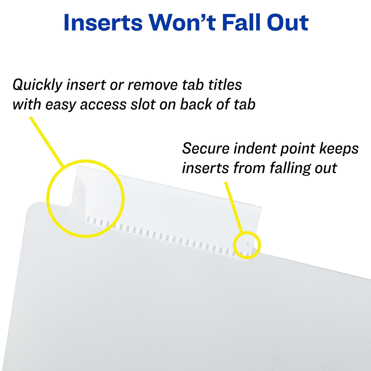 WorkSaver Insertable Tab Index Dividers, 8-Tab, 8-1/2 x 11, Clear, 24 Sets/Box