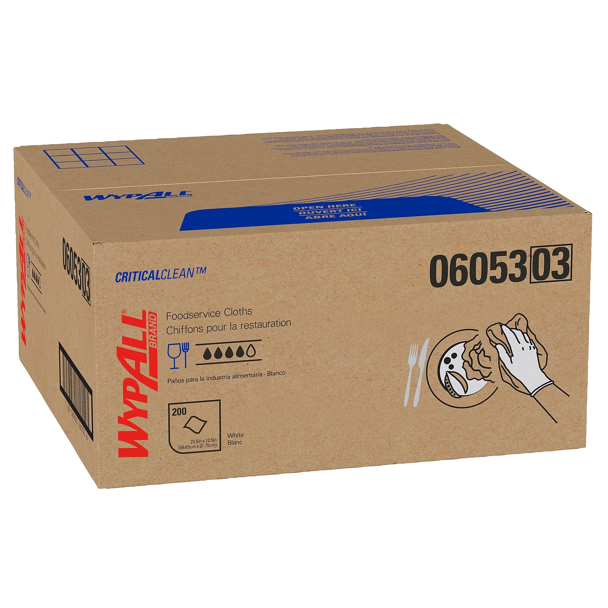 WypAll CriticalClean Foodservice Cloths, 12.5