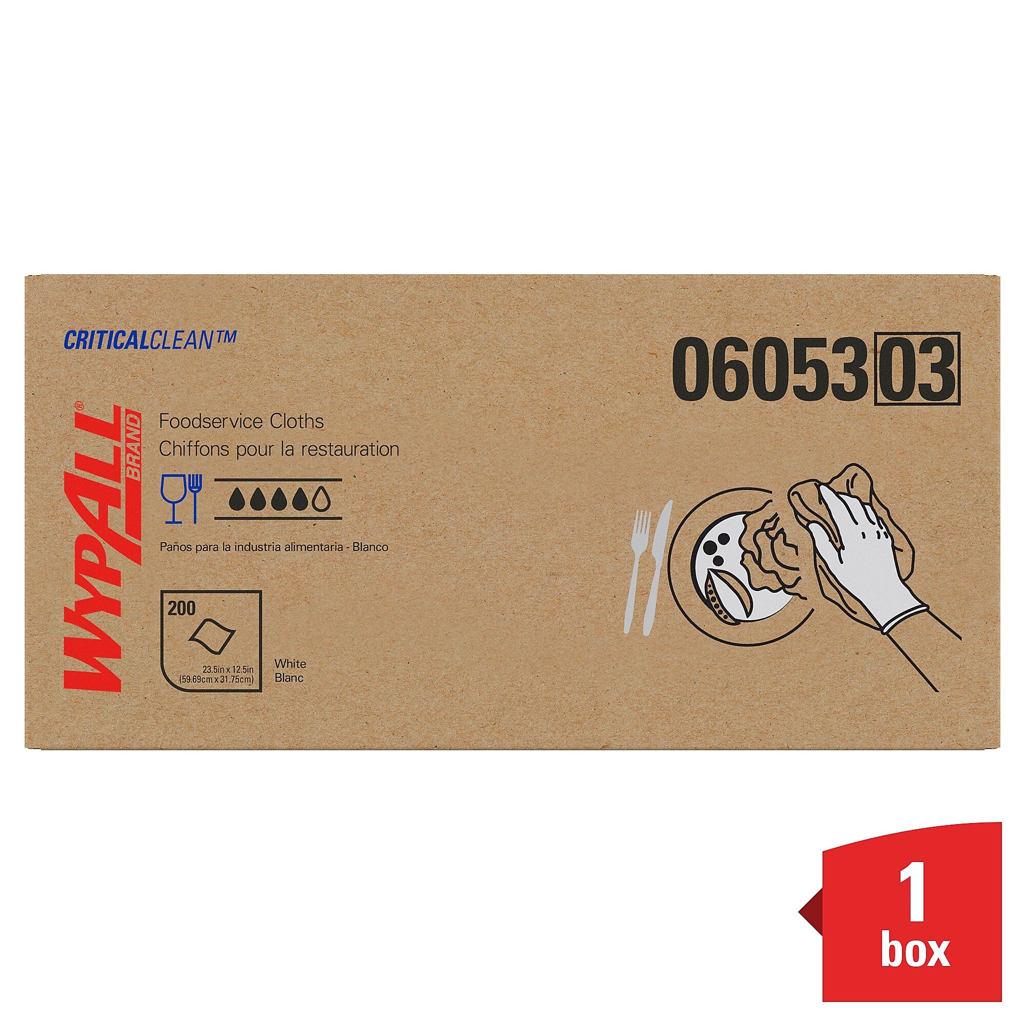 WypAll CriticalClean Foodservice Cloths, 12.5