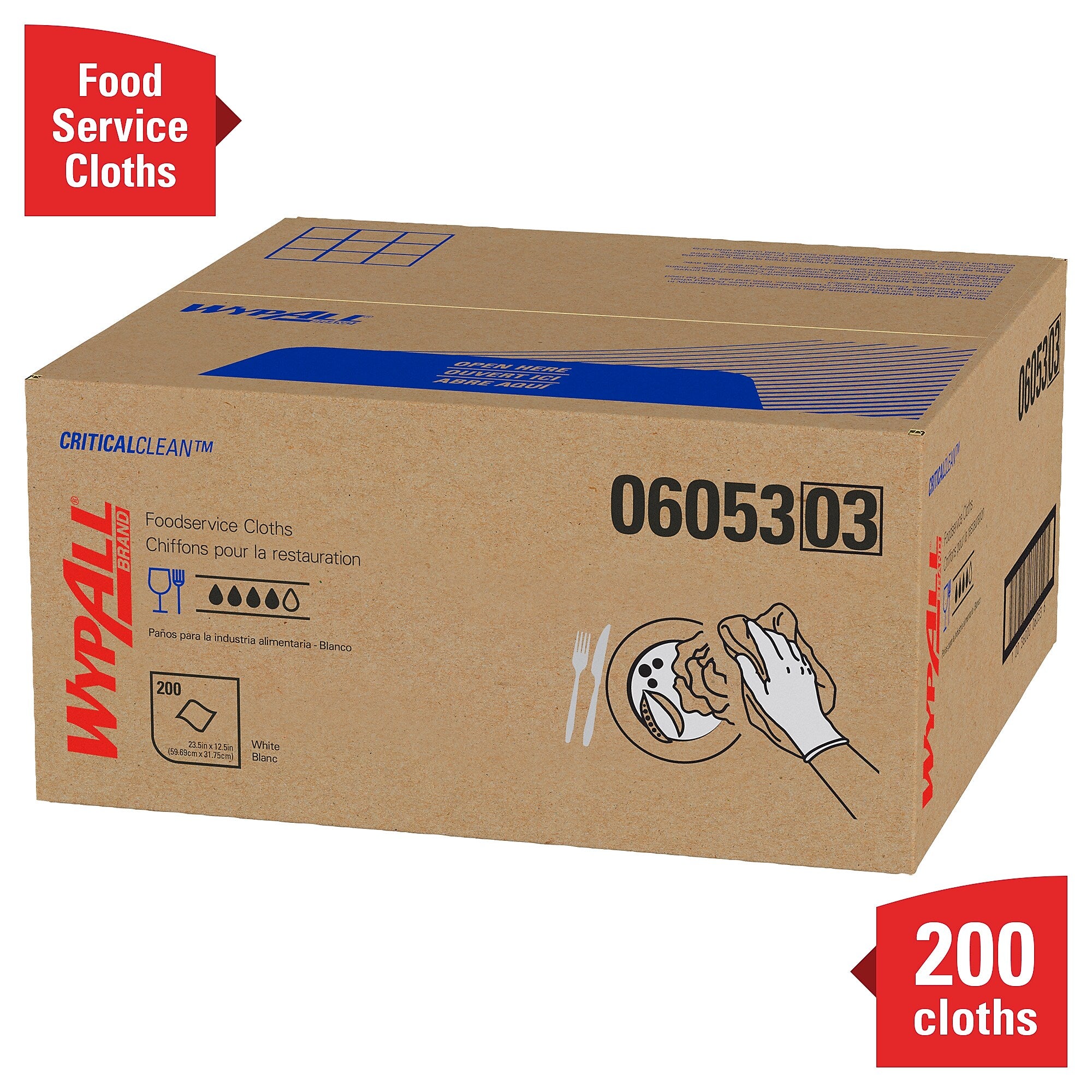 WypAll CriticalClean Foodservice Cloths, 12.5
