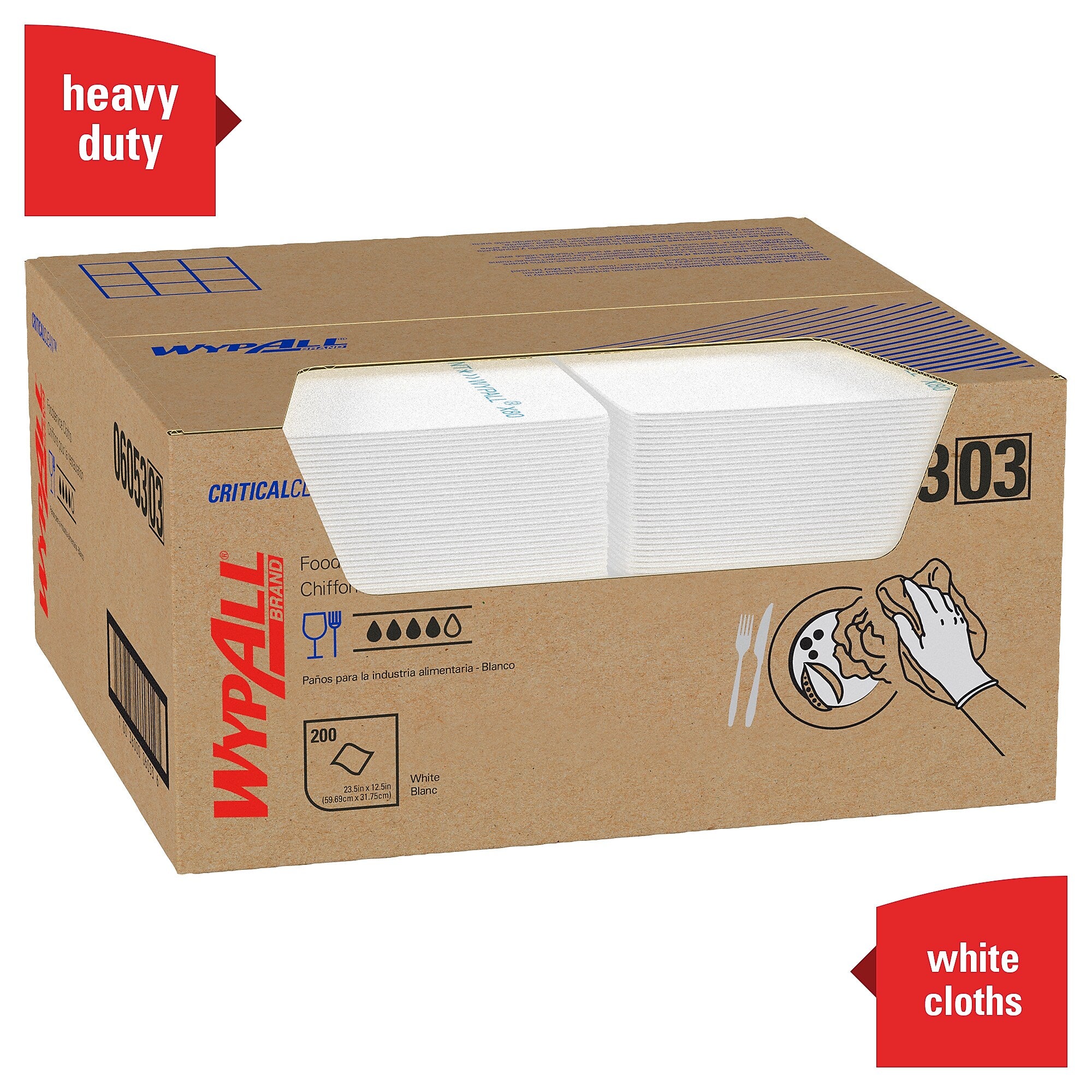 WypAll CriticalClean Foodservice Cloths, 12.5