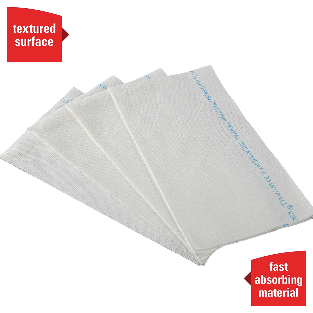 WypAll CriticalClean Foodservice Cloths, 12.5" x 23.5", White, 200 Sheets/Box