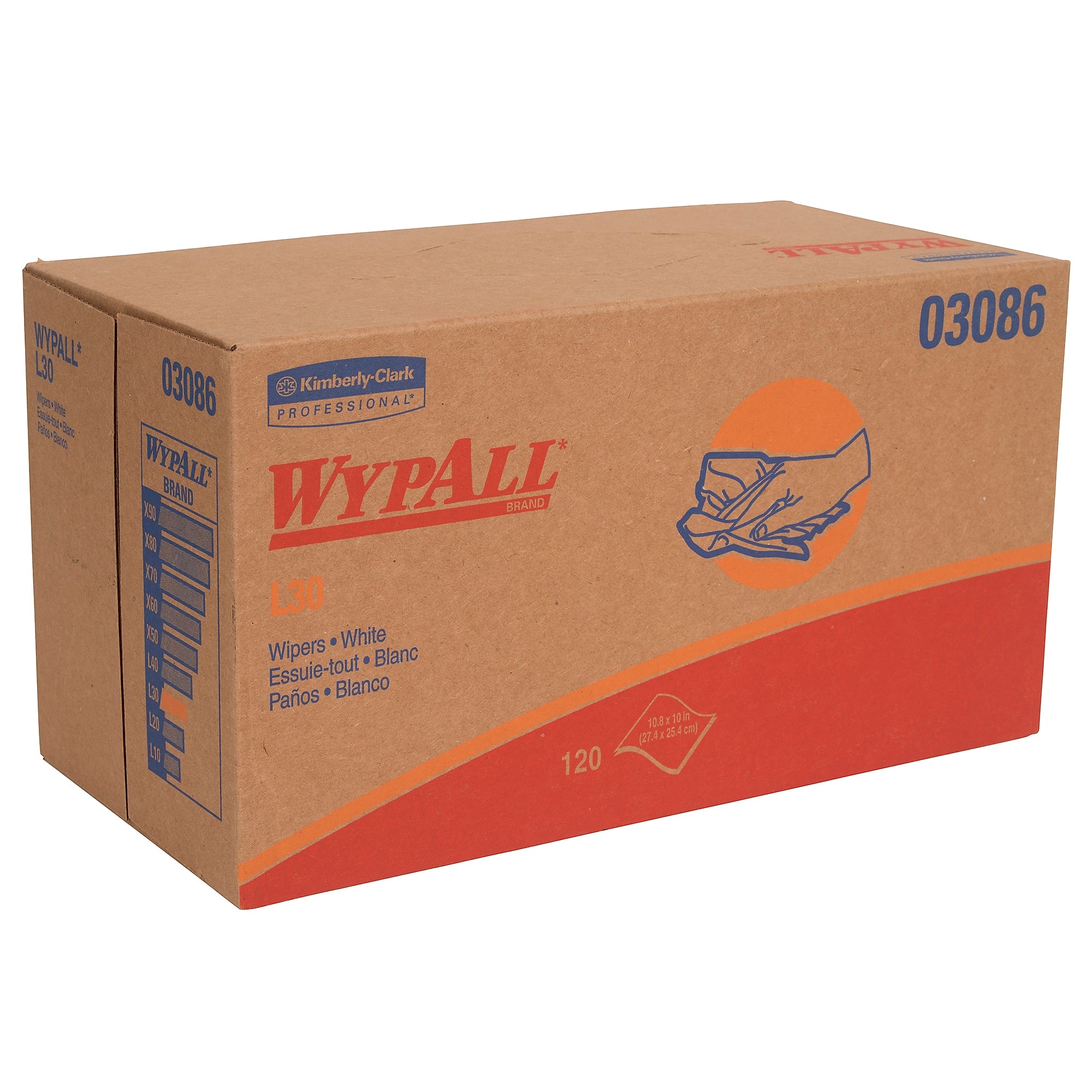 WypAll L30 Cellulose Cleaning Wipers, 10