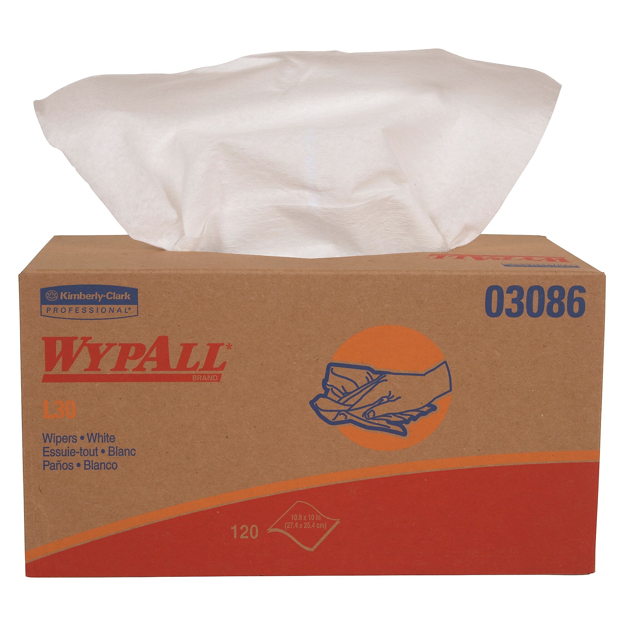WypAll L30 Cellulose Cleaning Wipers, 10