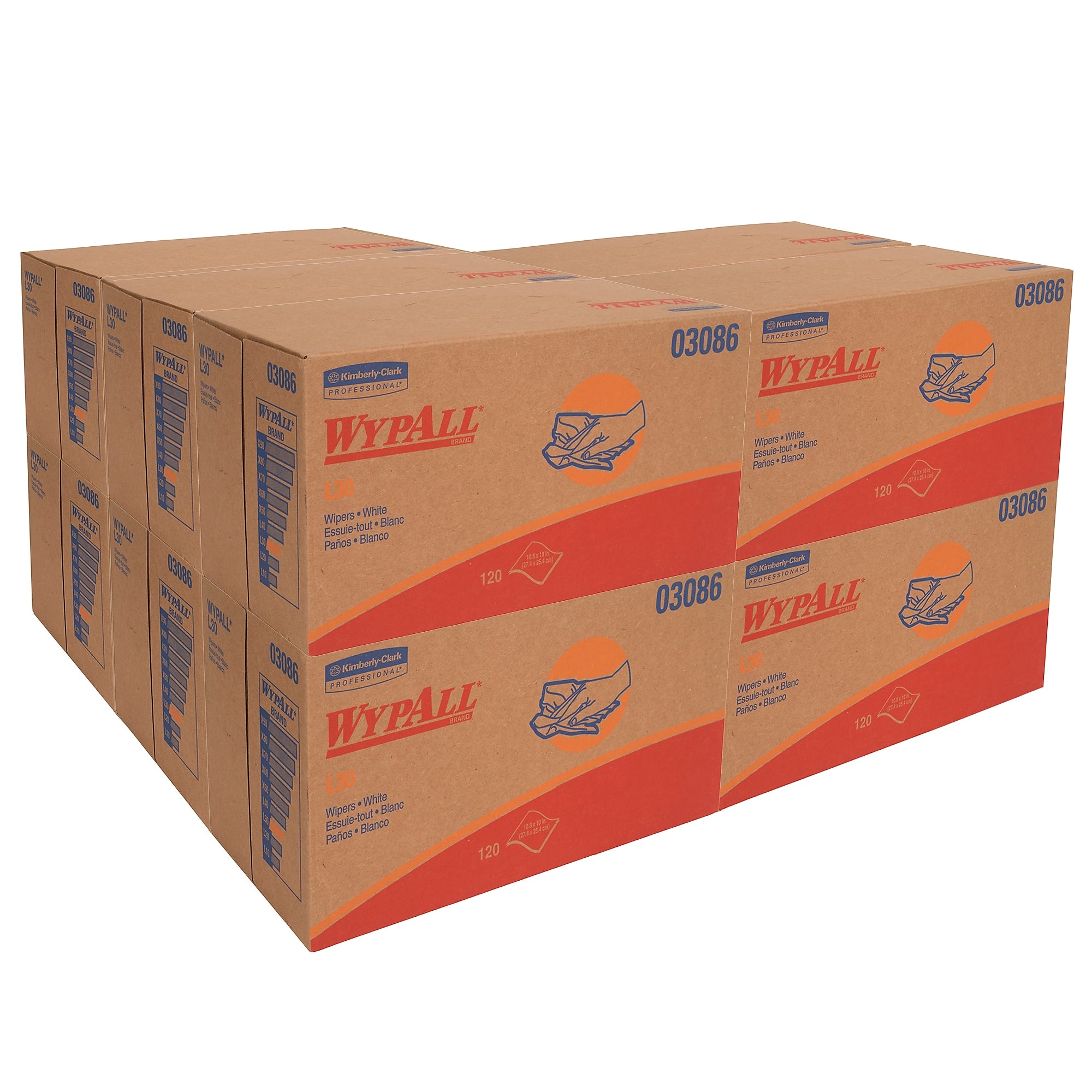 WypAll L30 Cellulose Cleaning Wipers, 10
