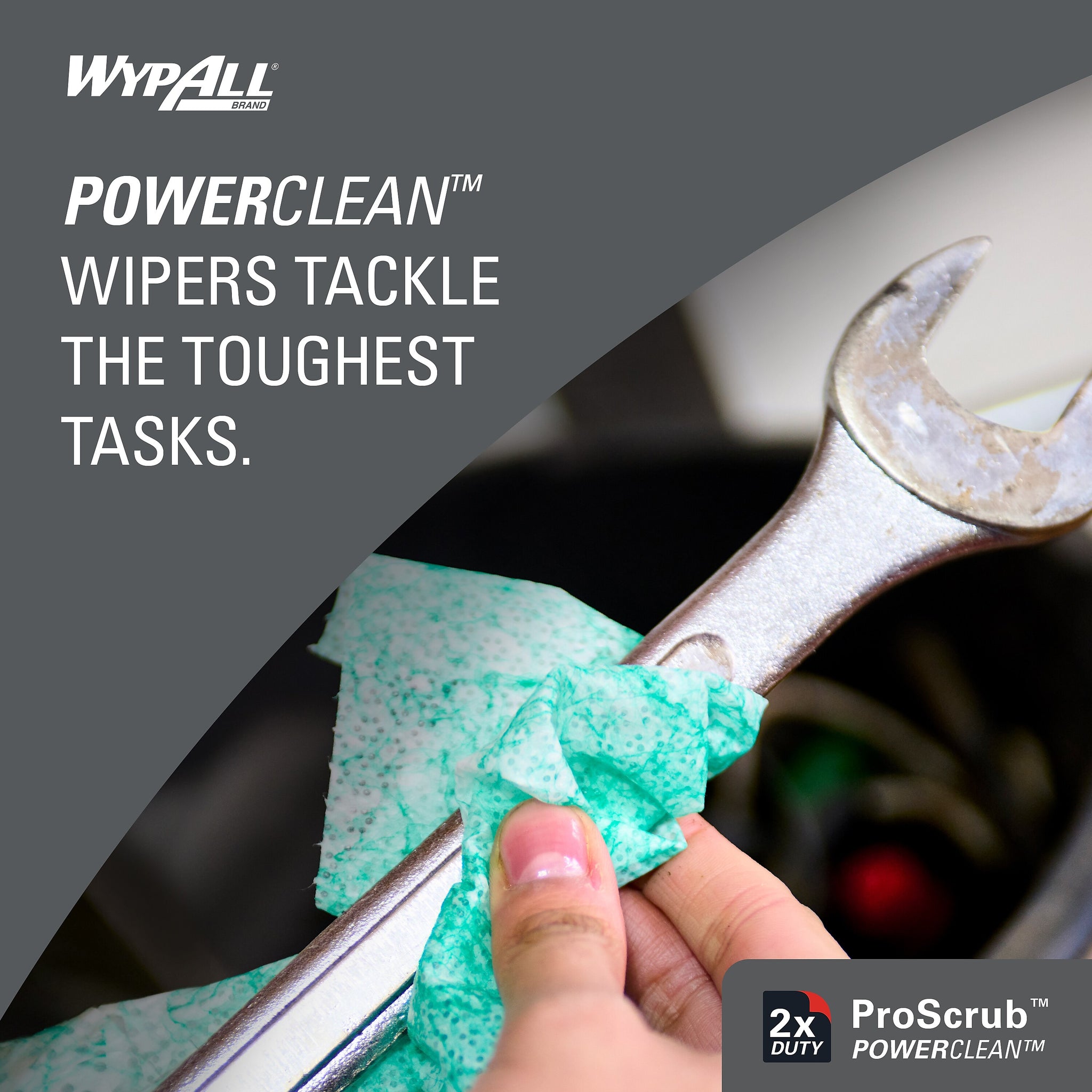 WypAll PowerClean ProScrub Fabric Cleaning Wipers, 12