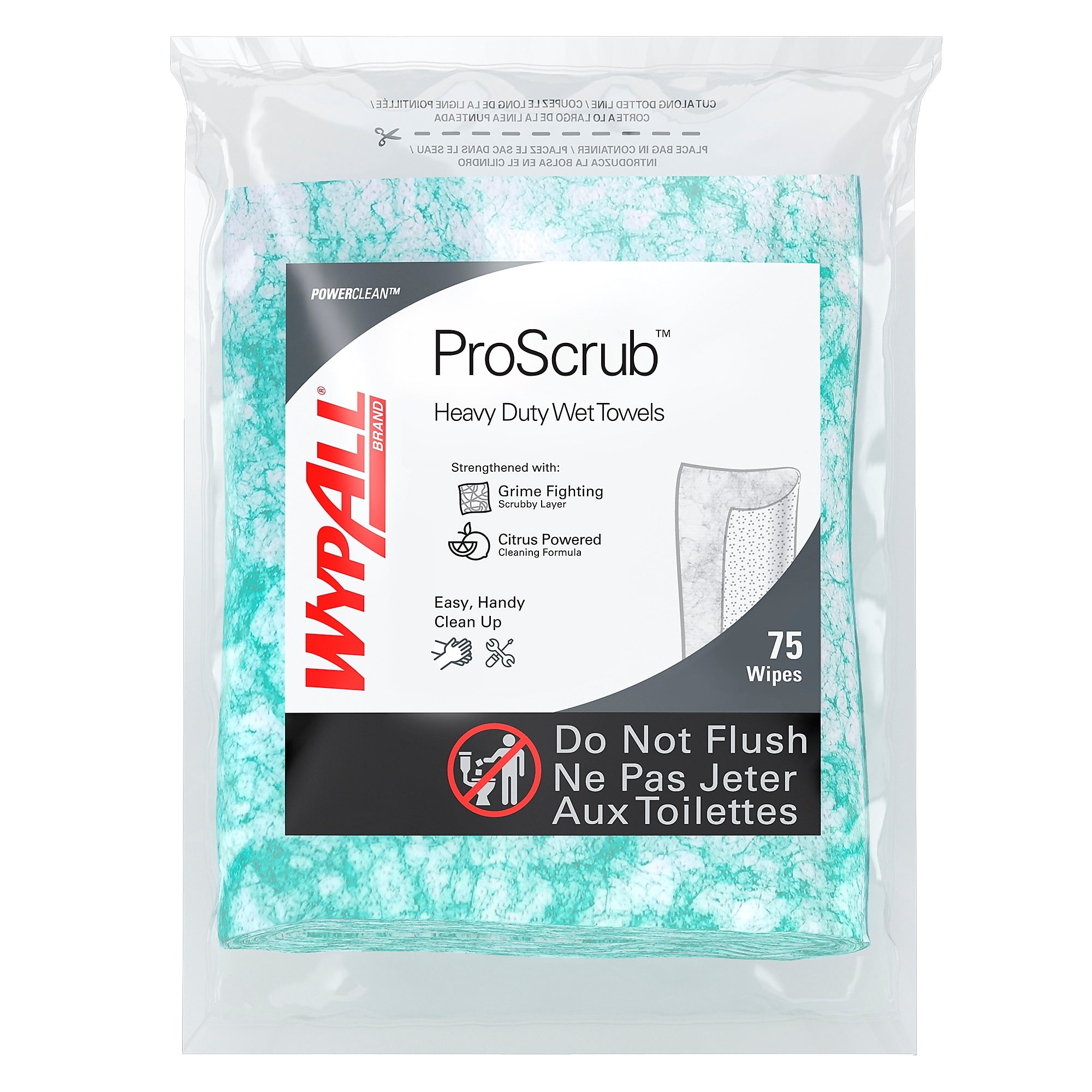 WypAll PowerClean ProScrub Fabric Cleaning Wipers, 9.5