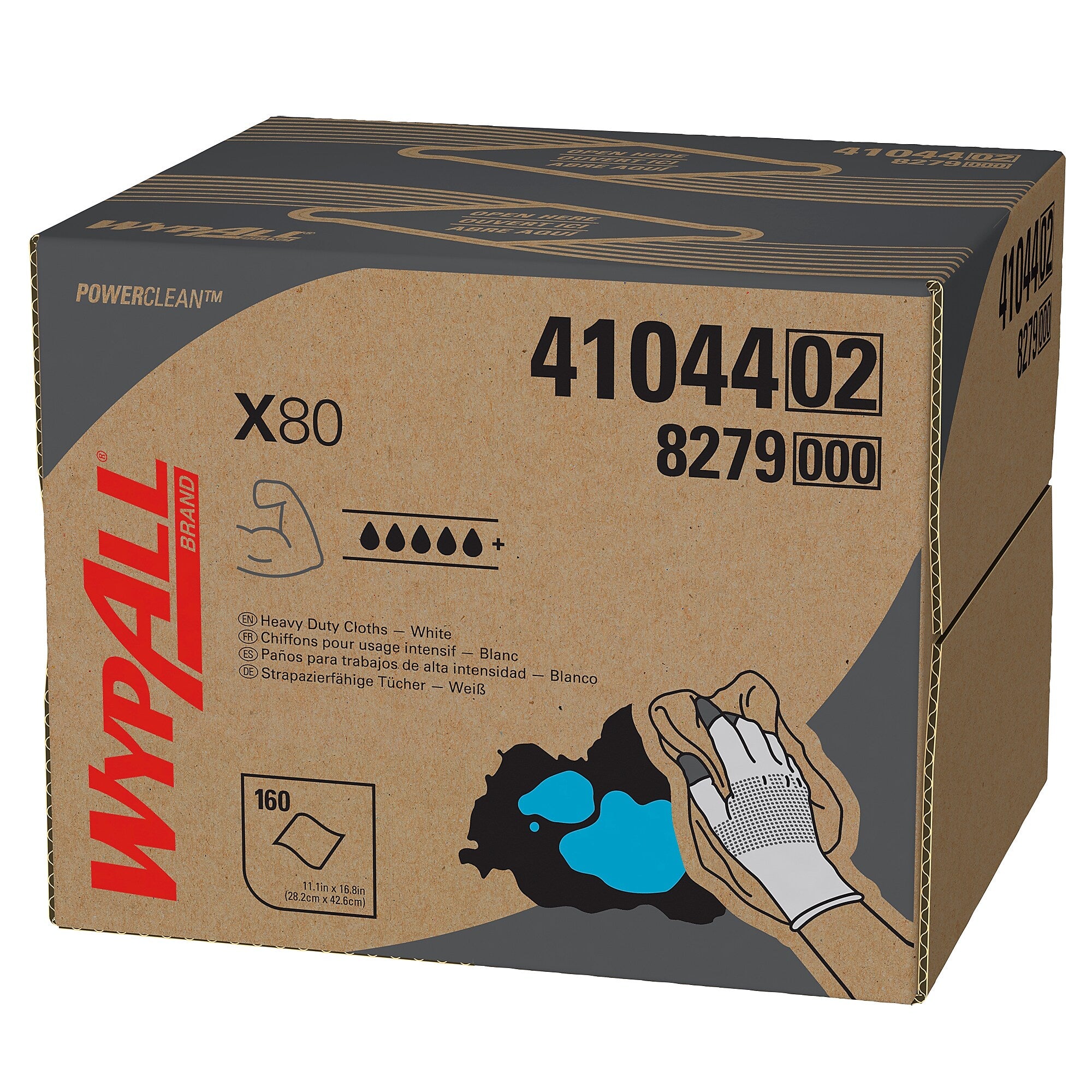 WypAll PowerClean X80 Cloths, 11.1