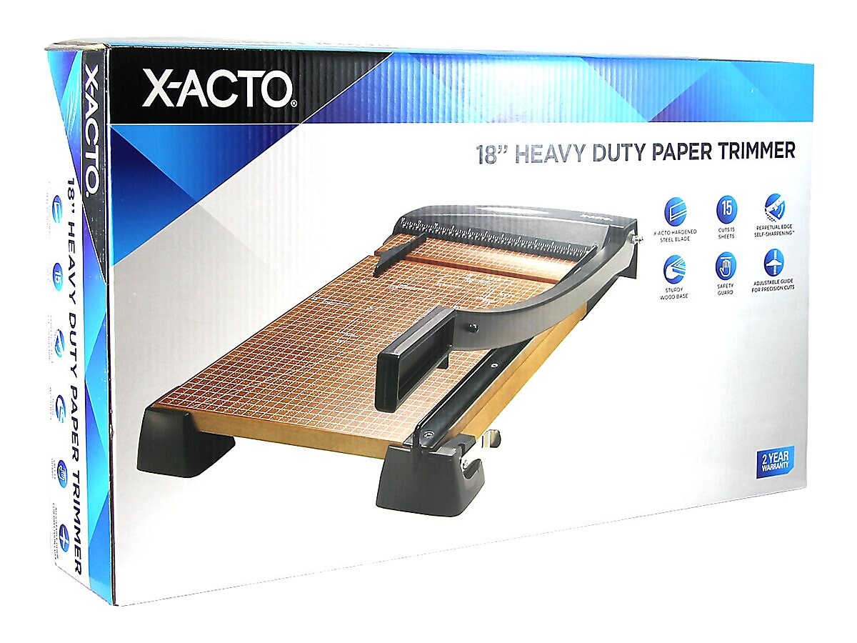 X-ACTO 18" Guillotine Trimmer, Maple/Black