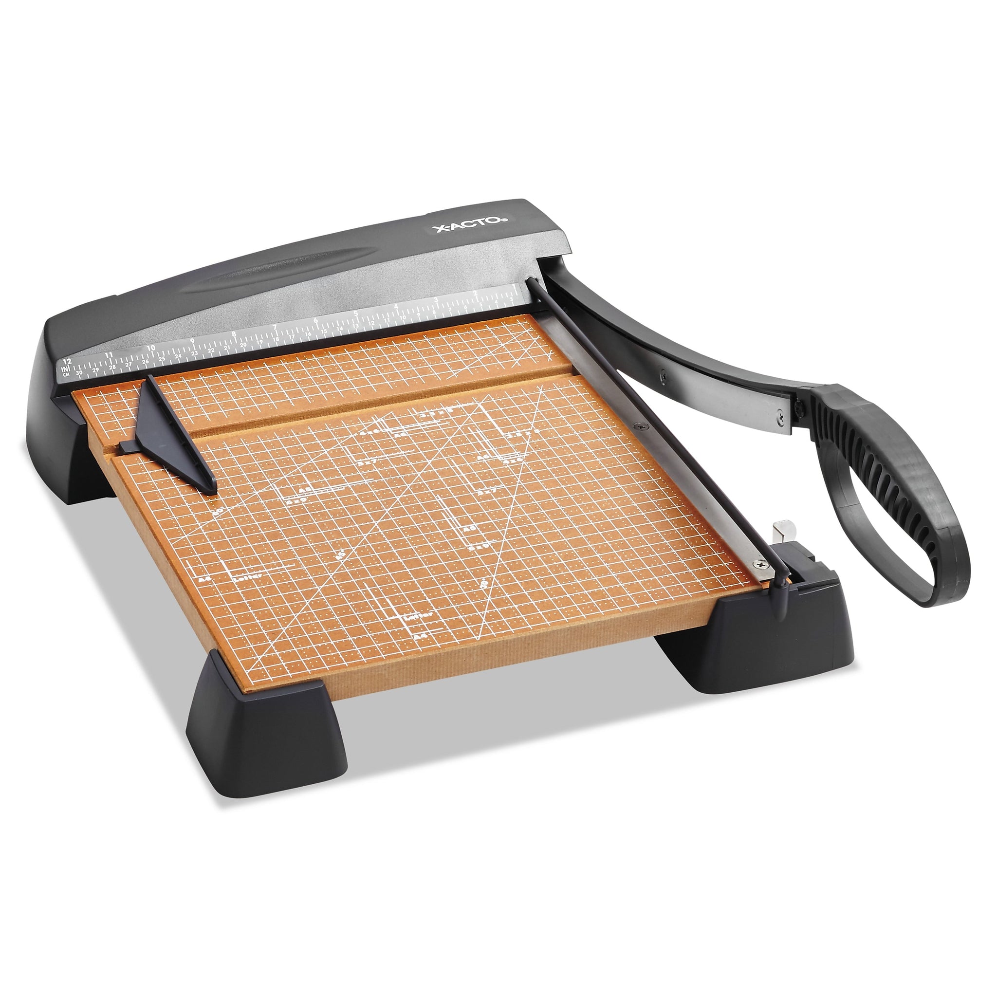 X-ACTO Heavy-Duty Wood Base Guillotine Trimmer, 12 Sheets, 12