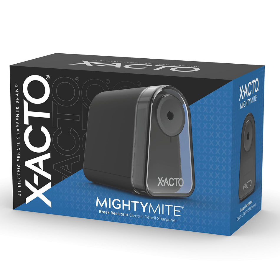 X-ACTO Mighty Mite Electric Pencil Sharpener, Black/Silver