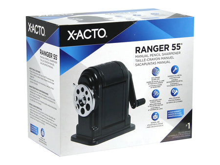 X-ACTO Ranger 55 Manual Pencil Sharpener, Black