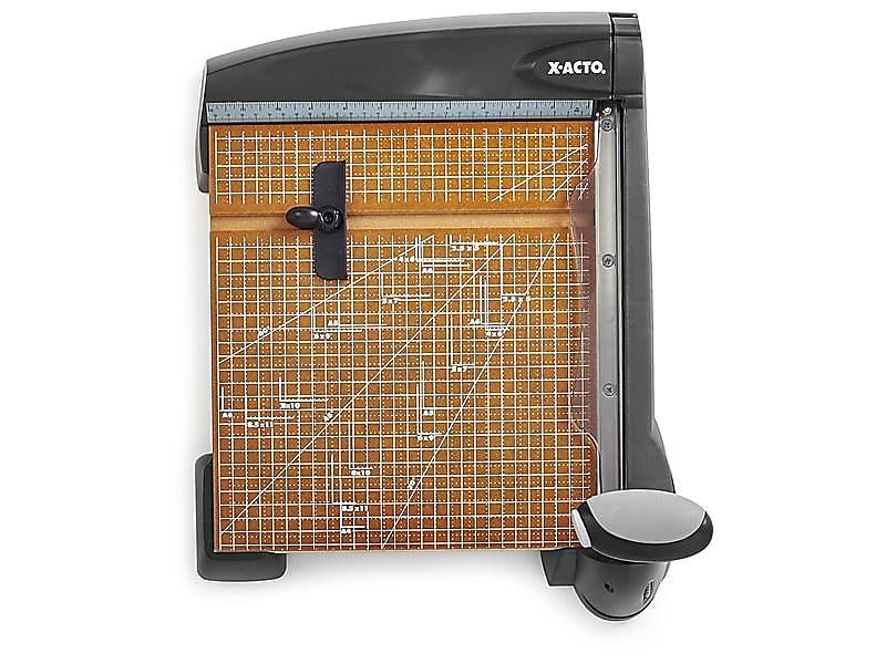 X-ACTO WoodLaser 12" Guillotine Trimmer, Black/Brown