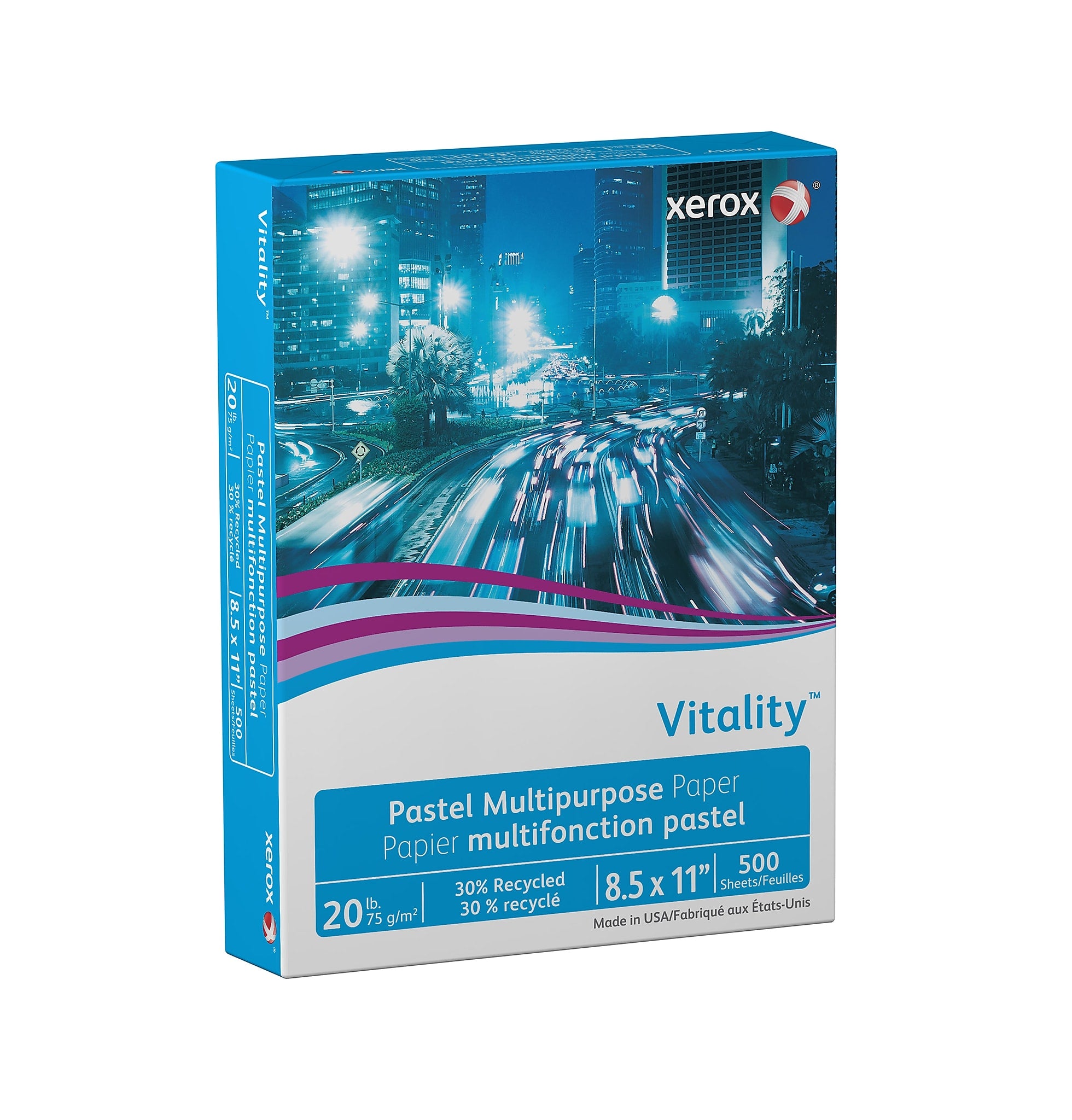 Xerox Vitality 30% Recycled Multipurpose Paper, 20 lbs., 8.5