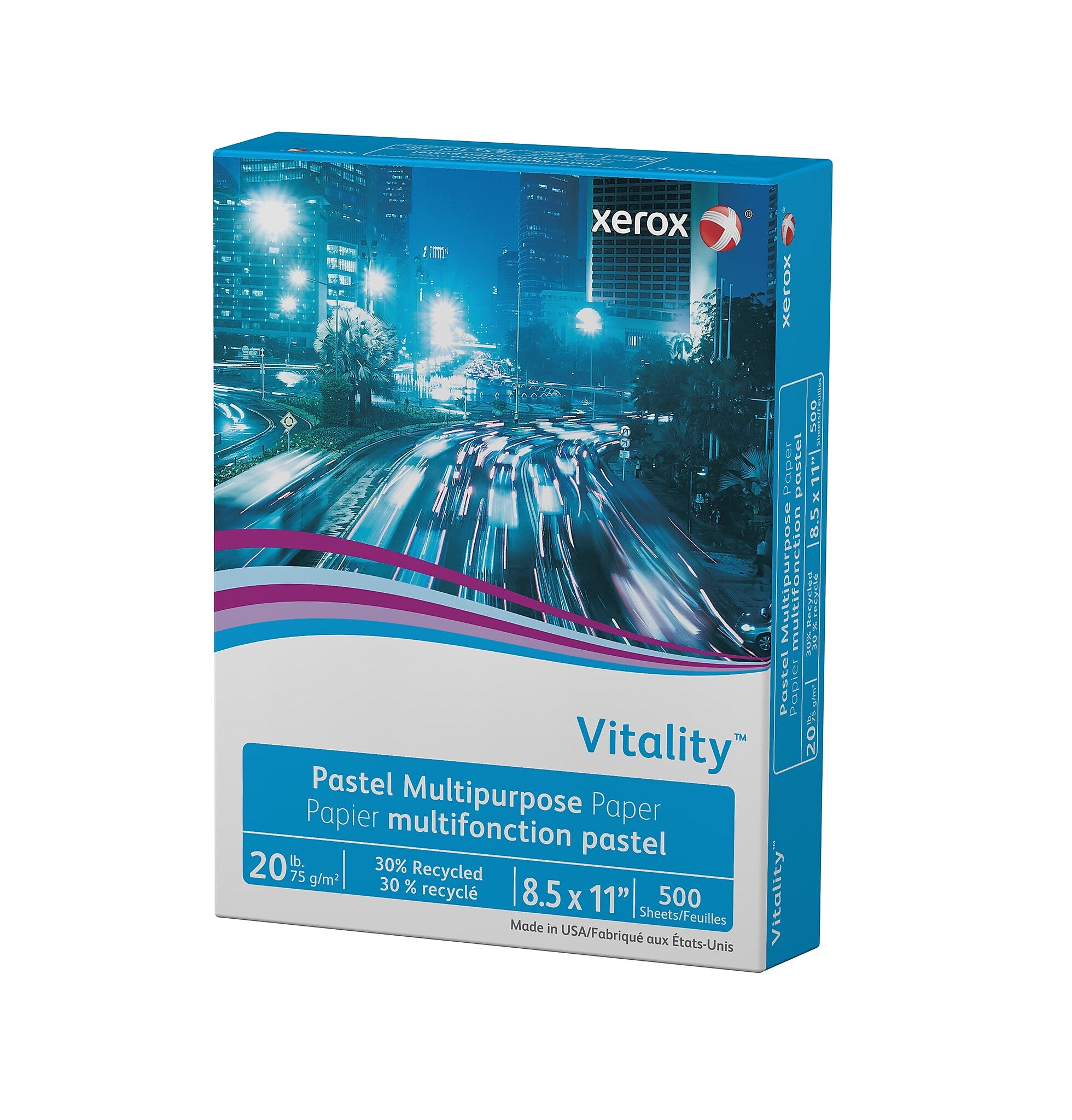 Xerox Vitality 30% Recycled Multipurpose Paper, 20 lbs., 8.5