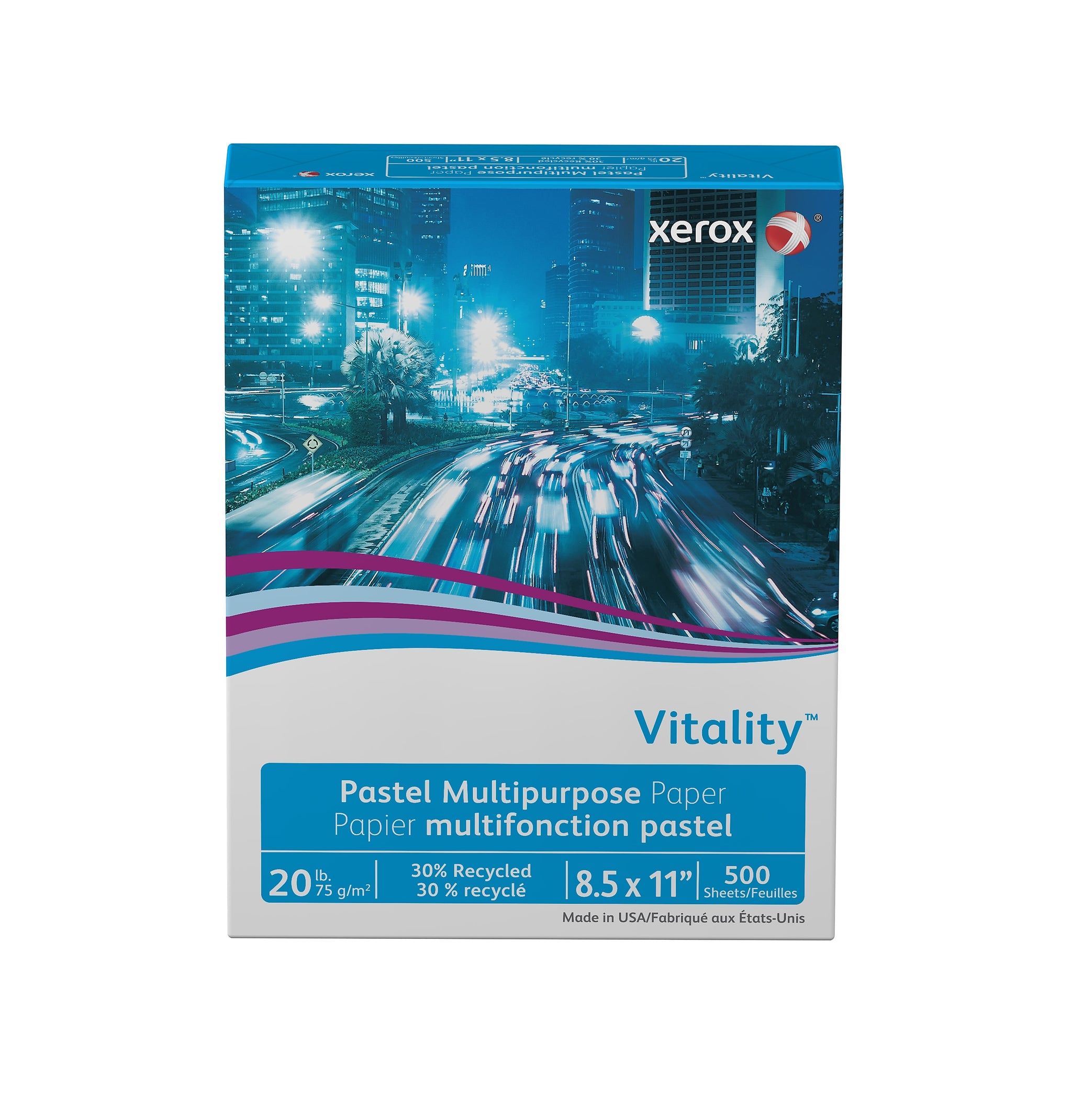Xerox Vitality 30% Recycled Multipurpose Paper, 20 lbs., 8.5