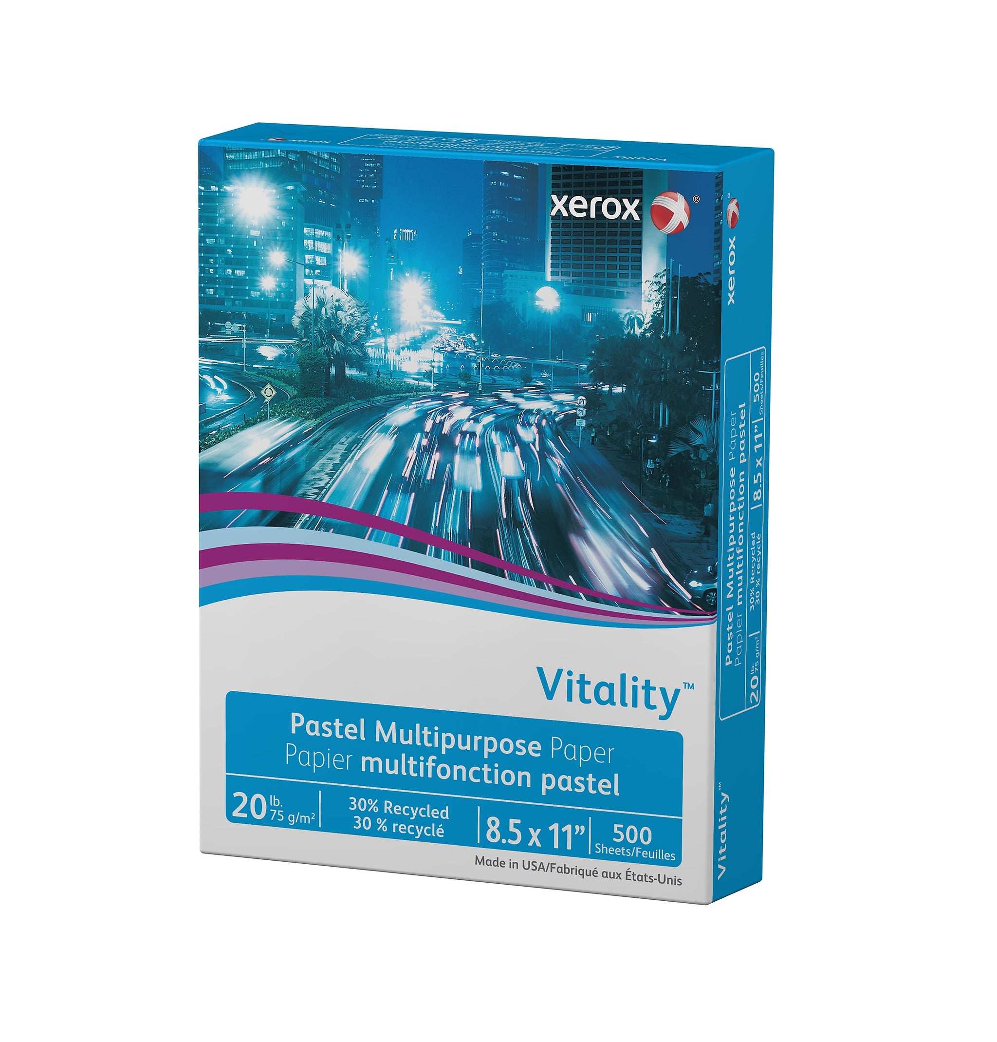Xerox Vitality 30% Recycled Multipurpose Paper, 20 lbs., 8.5