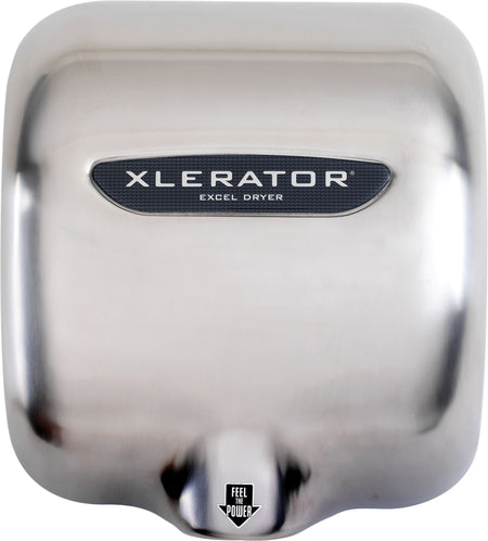 XLERATOR® XL-SBV 208-277V Hand Dryer with Noise Reduction Nozzle, Brushed Stainless Steel Cover