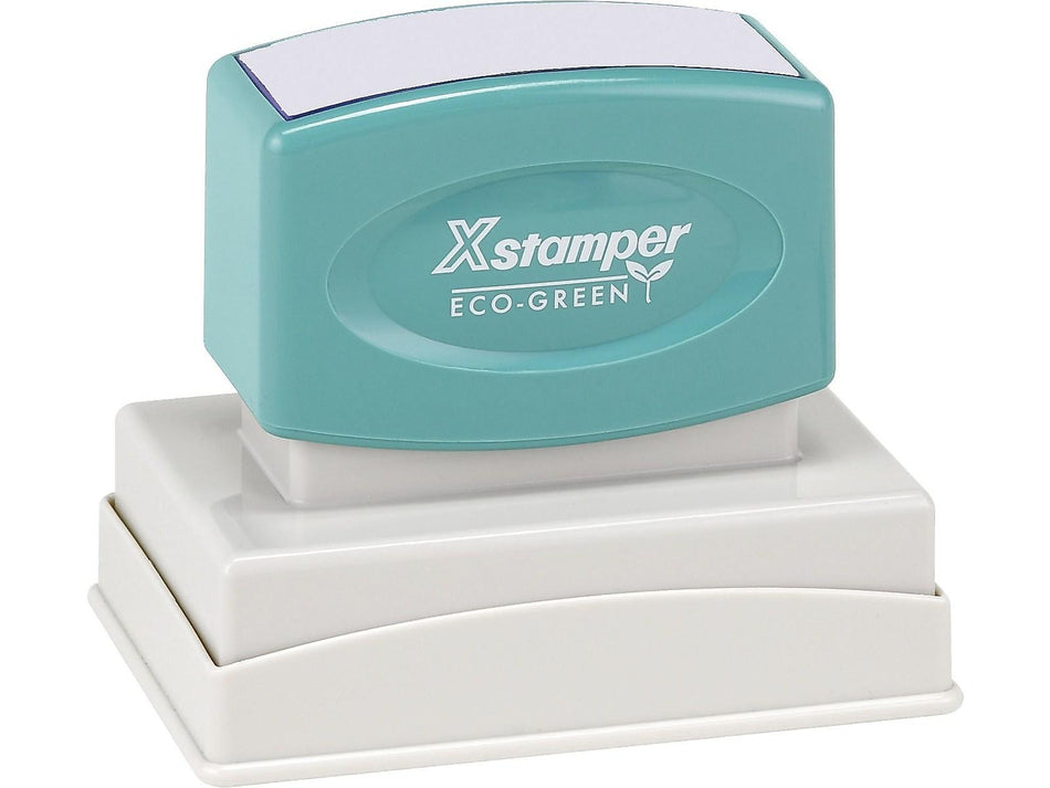 Xstamper 2.5"W Custom Pre-Inked Stamp, Assorted Ink, Each