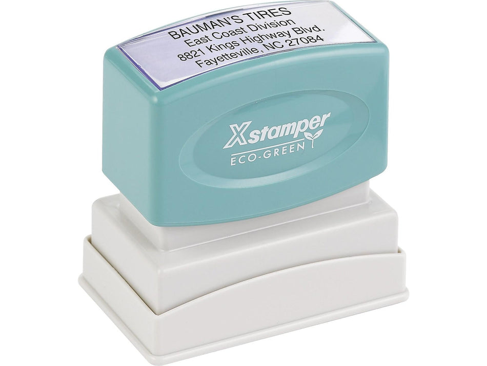 Xstamper 2"W Custom Pre-Inked Stamp, Assorted Ink, Each