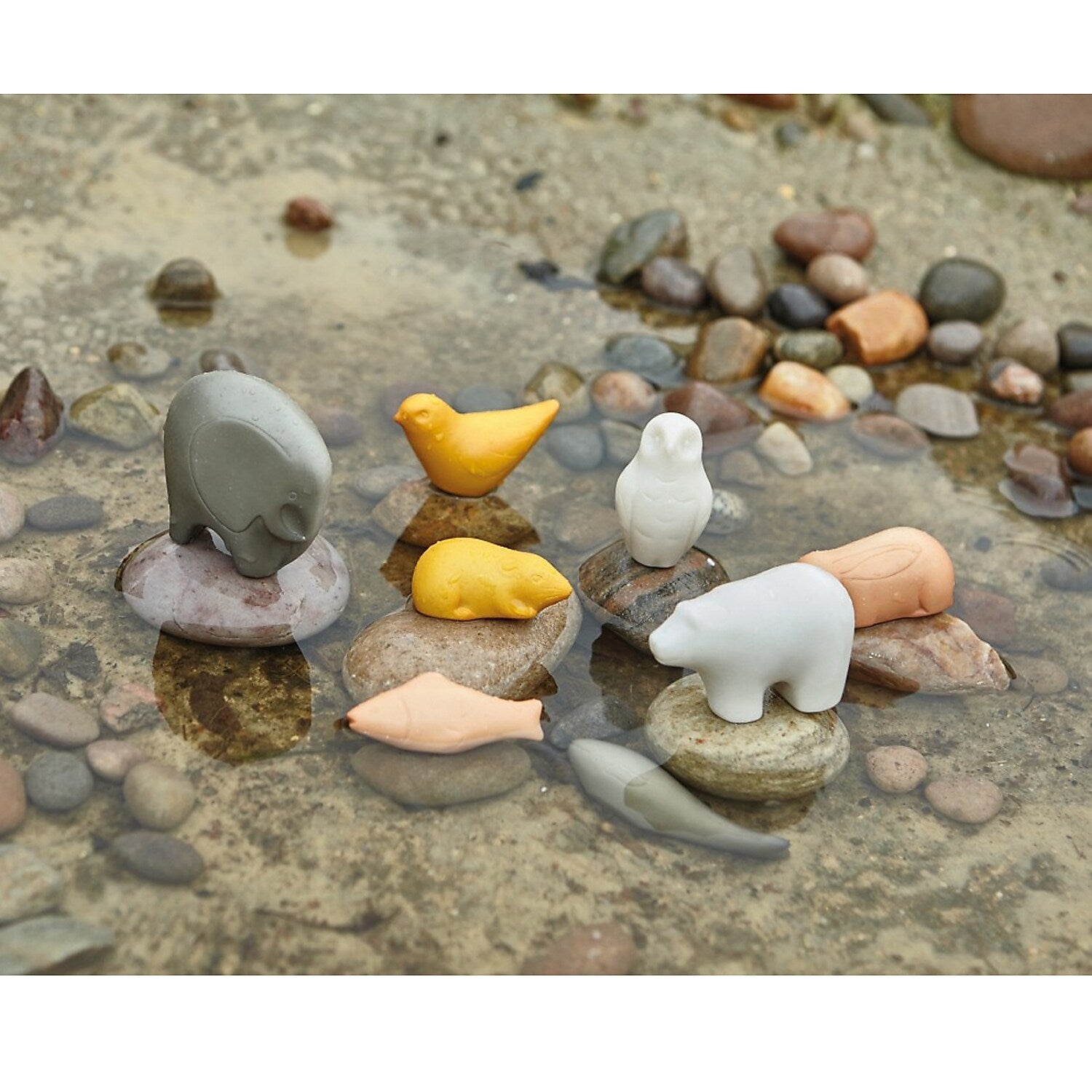 Yellow Door Sensory Play Animal Stones, Pack of 8