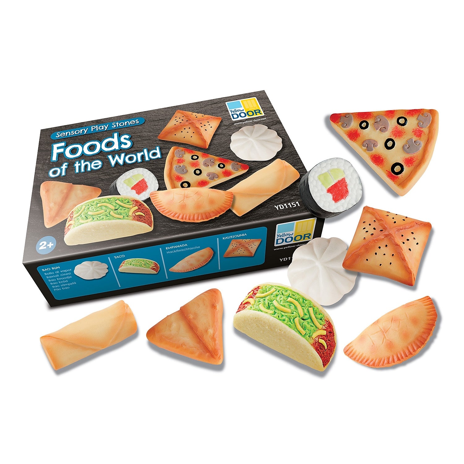 Yellow Door Sensory Play Stones, Foods of the World