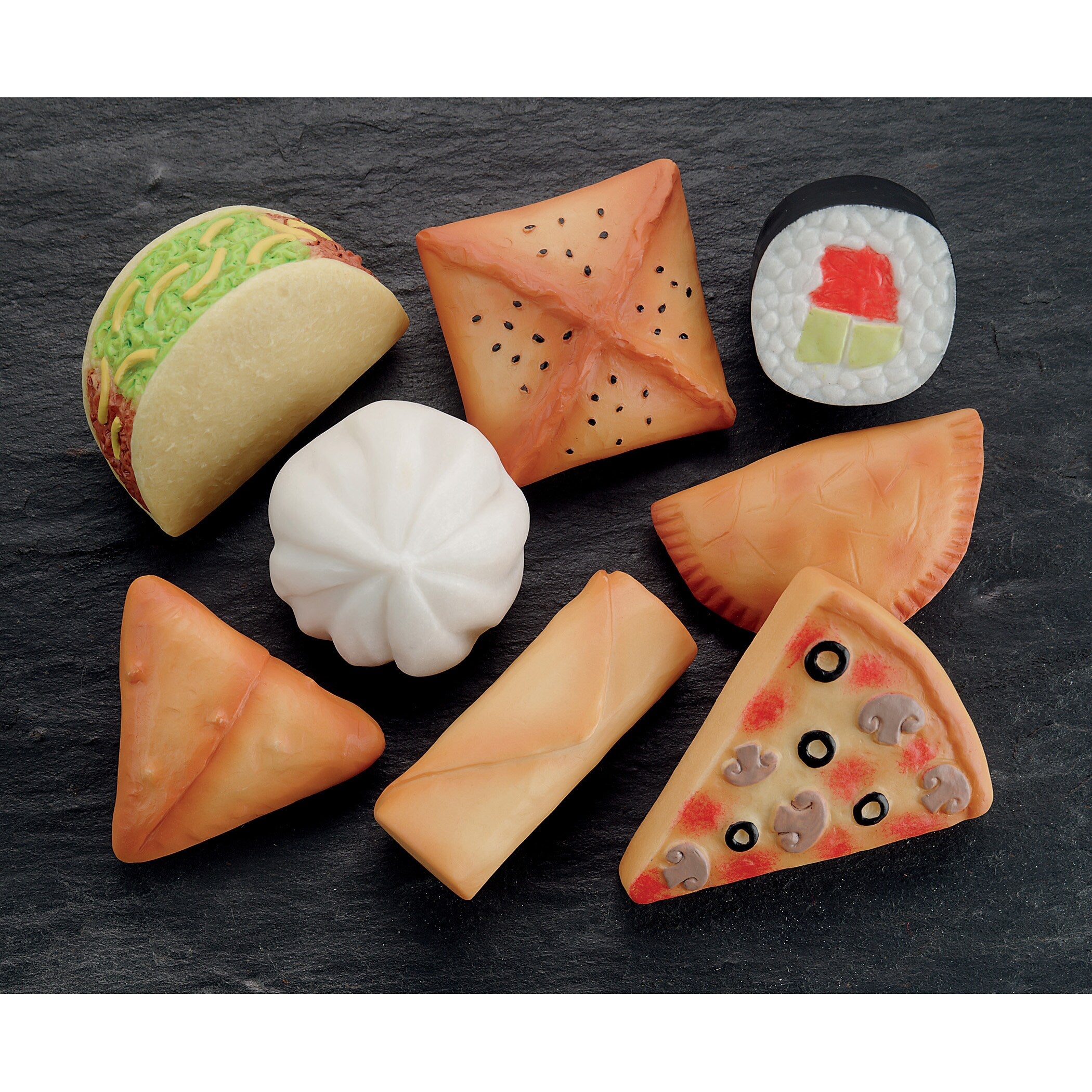 Yellow Door Sensory Play Stones, Foods of the World
