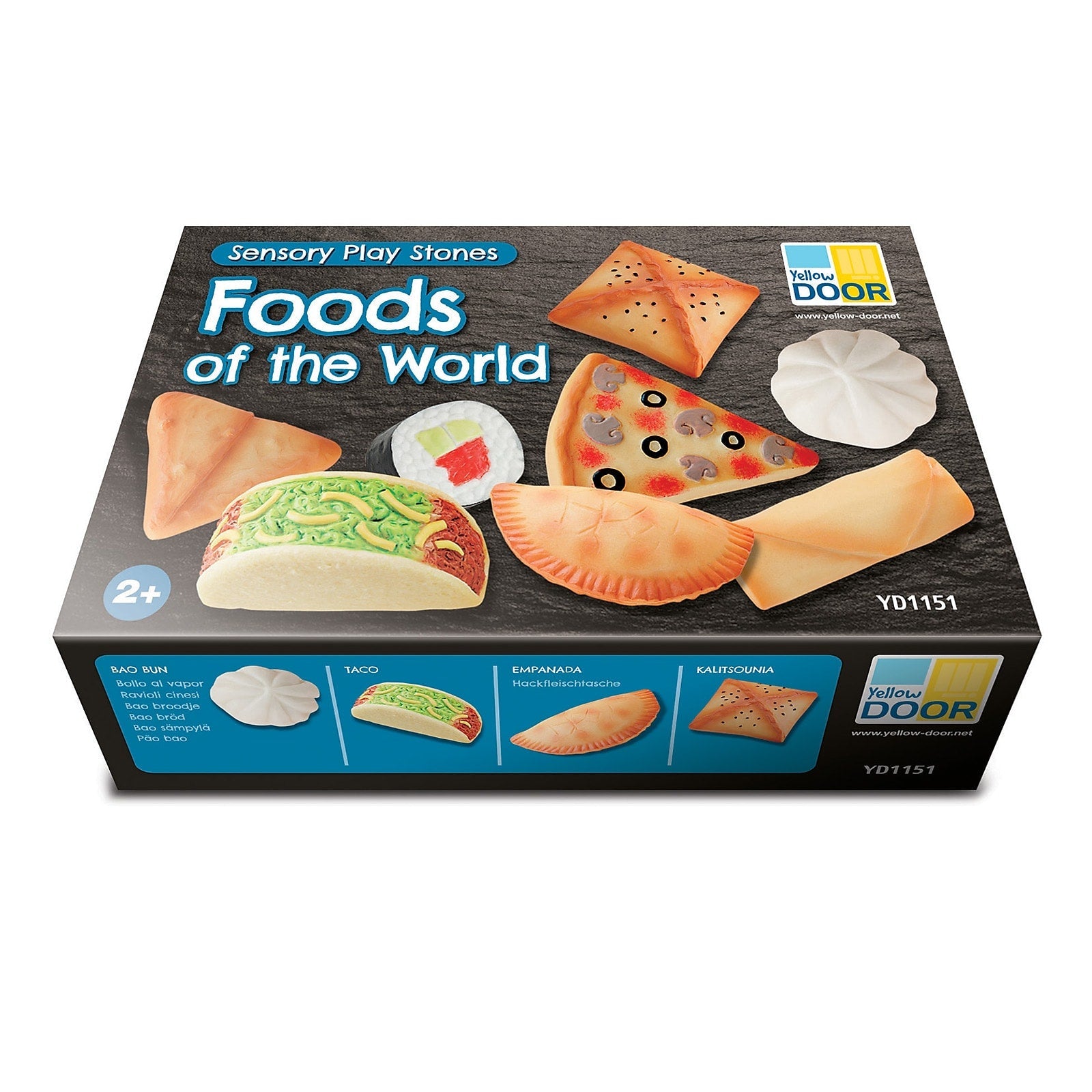 Yellow Door Sensory Play Stones, Foods of the World