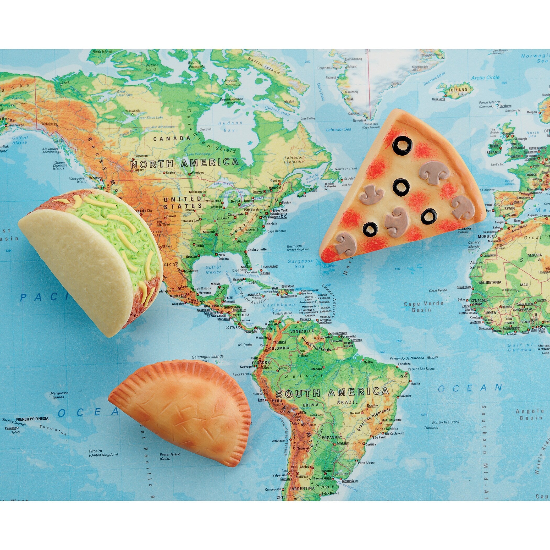 Yellow Door Sensory Play Stones, Foods of the World
