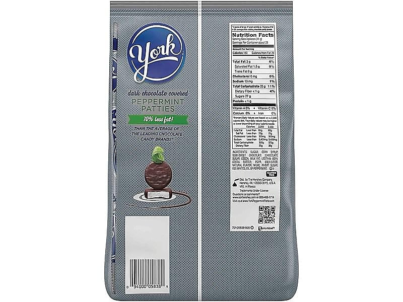 York Peppermint Patties Miniatures Peppermint Dark Chocolate Candy Bar, 35.2 oz.