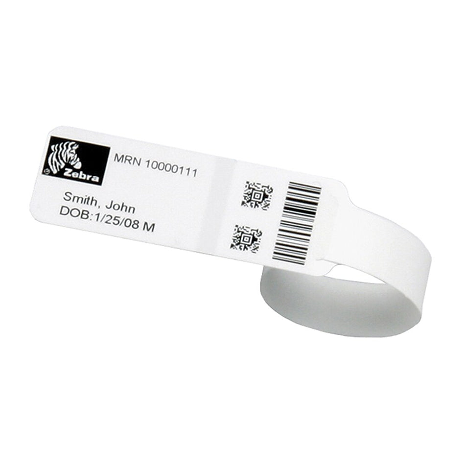 Zebra 10031289K White Wristband for HC100 Printer